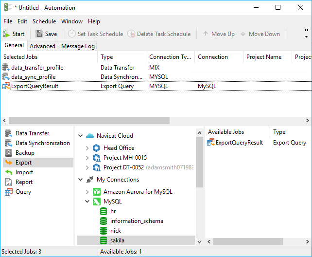 navicat 12 mysql execute csv import from script